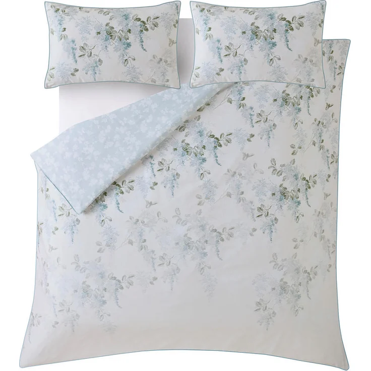 Laura Ashley Mirabelle Bettwäsche Set, Lila, 200x200 cm, 100% Baumwollsatin, Reversible Design, inkl. 2 Kissenbezüge 50x75 cm, Oeko-Tex zertifiziert