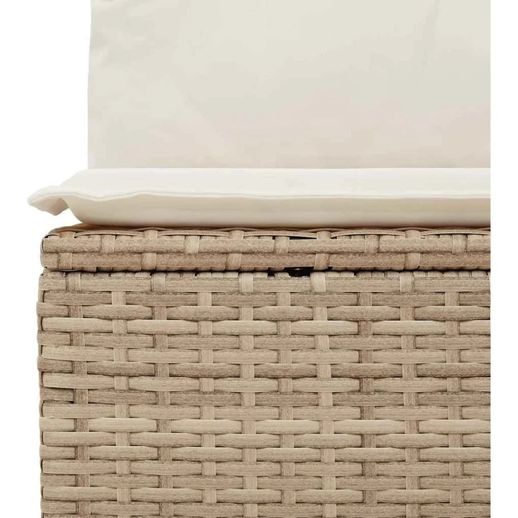 vidaXL 5-tlg. Garten-Sofagarnitur mit Kissen Beige Poly Rattan 3326149 – Bild 9
