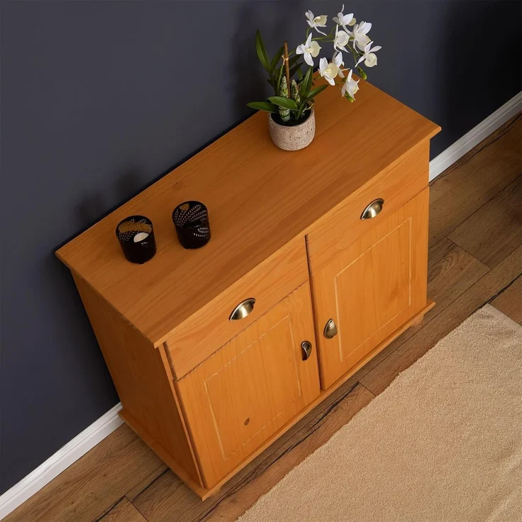 IDIMEX Kommode COLMAR, Kommode Anrichte Schrank Möbel Holz Kiefer massiv 2 Türen – Bild 6