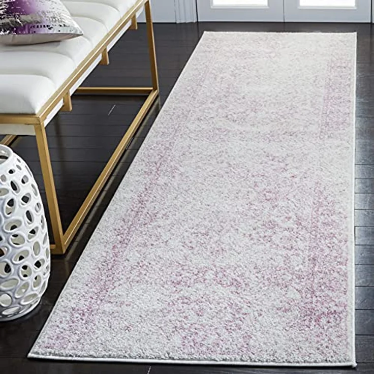 Safavieh Läufer 76x183 cm - Adirondack Collection - Transitional Design, Elfenbein & Lavendel, Pflegeleichte Synthetikmischung, Ideal für Wohnzimmer, Schlafzimmer, Büro – Bild 8