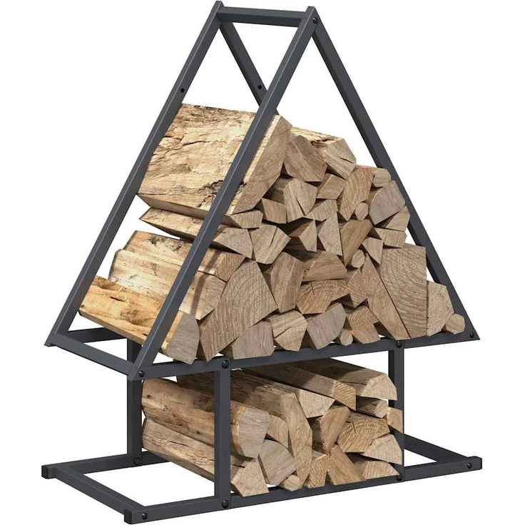 vidaXL Brennholzregal Anthrazit 50x25x60 cm Kaltgewalzter Stahl 864313 – Bild 3
