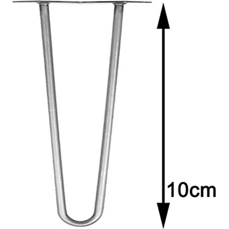 Tischbeine 4x Hairpin 10 cm Haarnadelbeine Stahl Gestell Möbelfüße Tischkufen – Bild 5