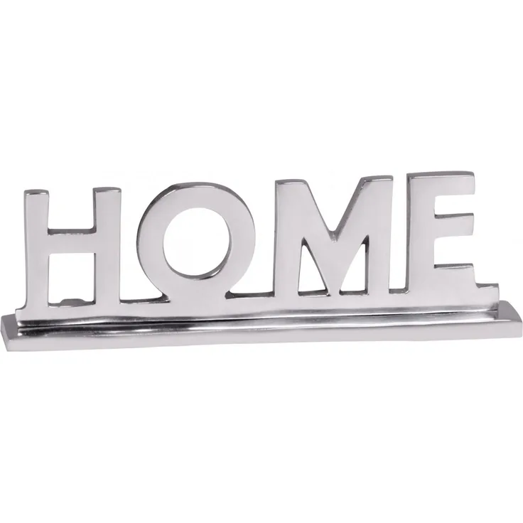 Dekofigur >Home I< (L/B/H: 22x7x4 cm) in Silbern aus Aluminium - 22x7x4 (LxBxH)