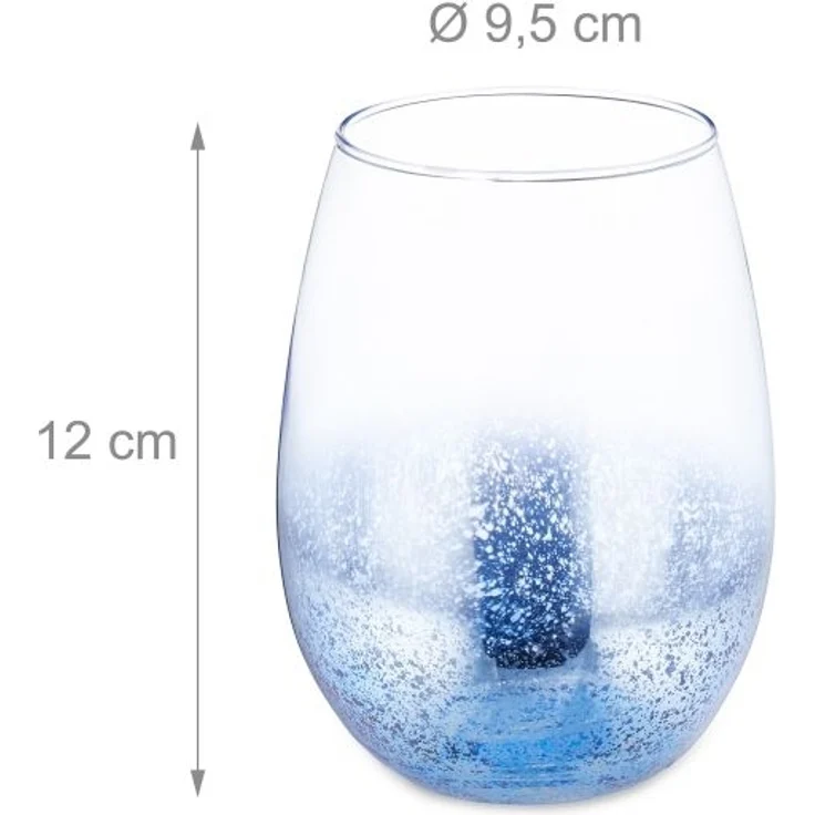 Weingläser ohne Stiel 2er Set blau – Bild 4