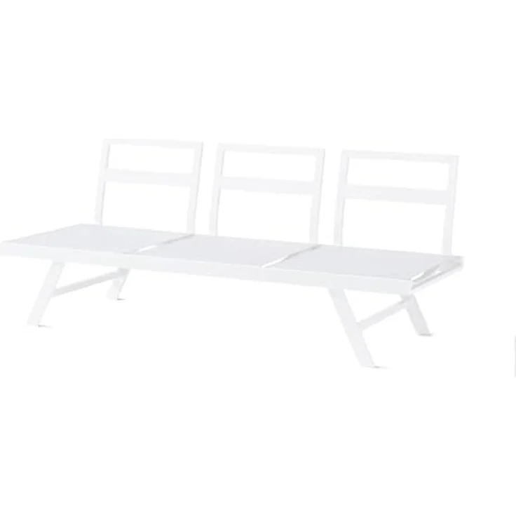 Sieger Auckland Lounge/Liege mit Polyesterbeschichtung, Aluminium Weiß 204 x 81 x 72 cm – Bild 3