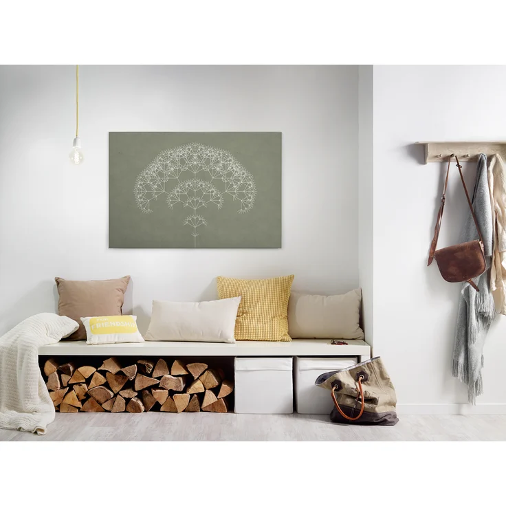 Leinwandbild Geometrisch Grün Weiß 90x60 DD120407 Wandbild Leinwand Modern – Bild 7