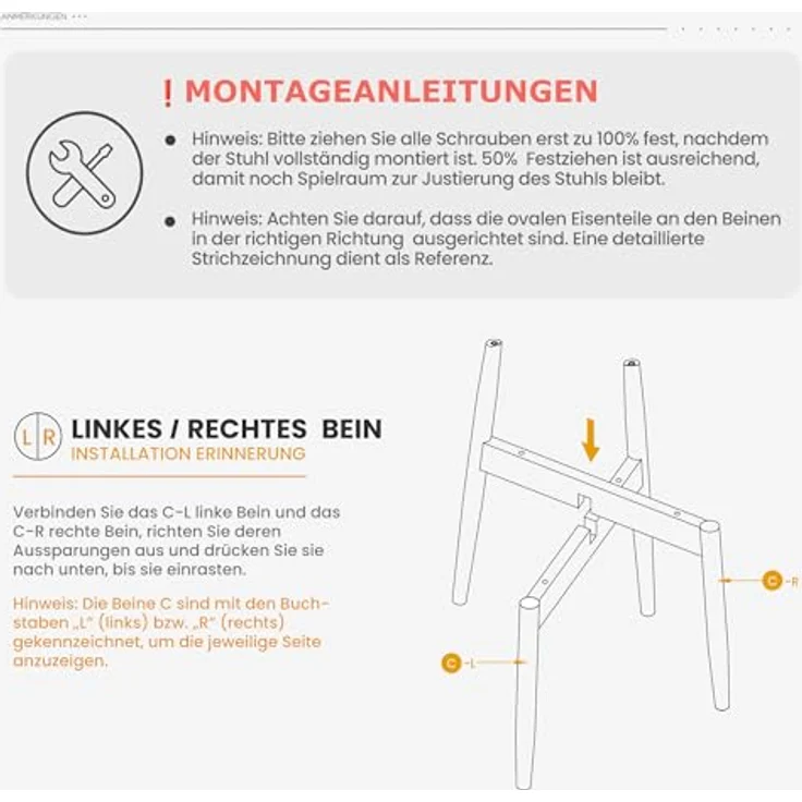 COLAMY Esszimmerstühle 4er Set, Stühle Esszimmer mit Rückenlehne, Moderne Küchenstühle Gepolstert, Stoff Dining Chairs mit Back, für Esszimmer, Küche, Restaurant, Holzbein in Naturholzfarbe, Kamel – Bild 11