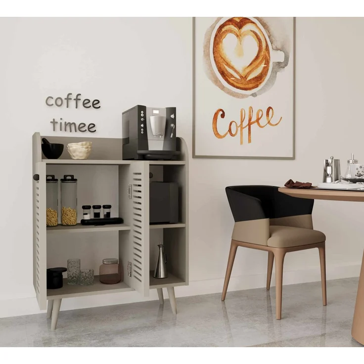 Skye Decor 'Magnetar - Sandstone' Kaffeebar-Schrank, Sandstein, 90 x 109 x 40 cm – Bild 2