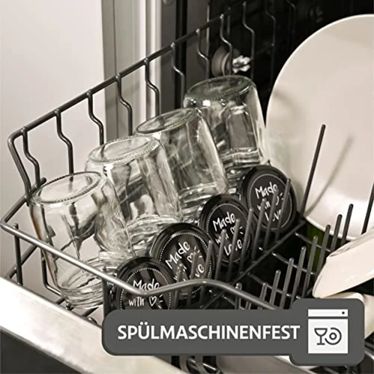 Praknu Einmachglas 25 Marmeladengläser 230 ml mit Deckel - Mit Etiketten & Stift, Glas, (Set, 25-tlg), mit Deckel und Etiketten - Luftdichte Einmachgläser zum verschenken – Bild 5