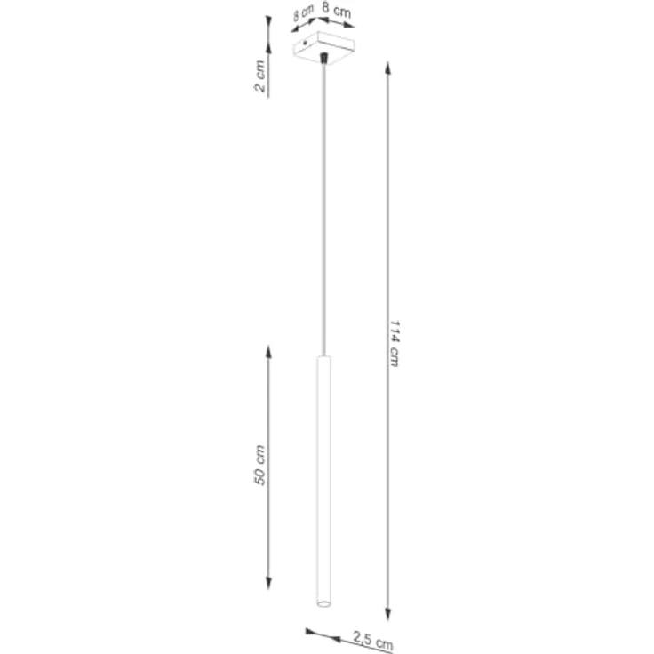 Sollux Lighting Pendelleuchte PASTELO 1, beige, 1xG9, 8W, Stahl, 114x8x8cm, modernes minimalistisches Design – Bild 6