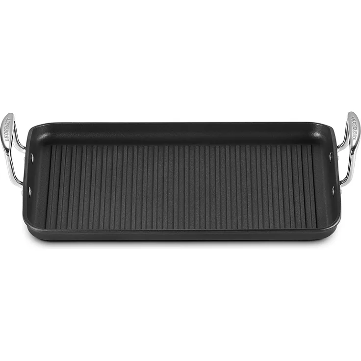 Le Creuset Grillplatte mit Rillen, Aluminium schwarz, 34 x 25 x 2 cm
