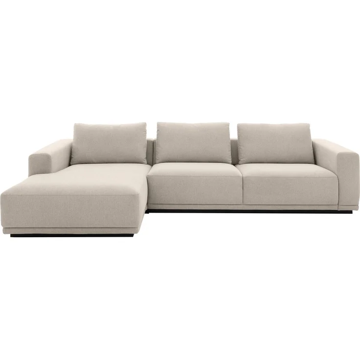 Musterring Ecksofa JustB! PM200, Holzrahmen in schwarz, wahlw. Sitzvorzug, Breite 316cm, Anreihsofa rechts & Longchair links, mit Armlehnen, inkl. Rückenkissen – Bild 2