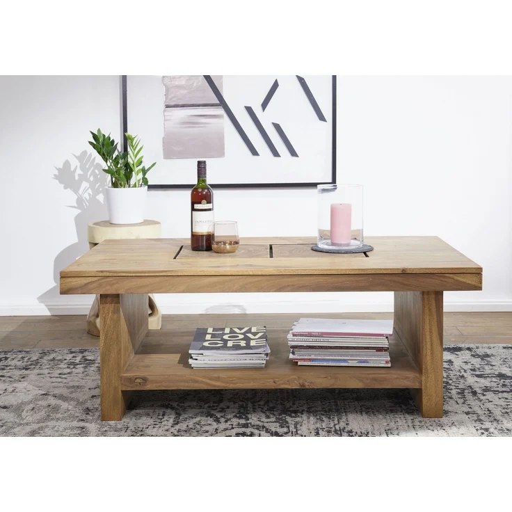 Couchtisch Sheesham 118x70x45 gebeizt TURIN #17 – Bild 3