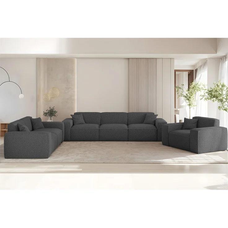 Sessel Designersessel CELES PREMIUM in Stoff Sven Dunkelgrau – Bild 2