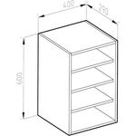 Hängeschrank R-Line Weiß 40 cm Vicco