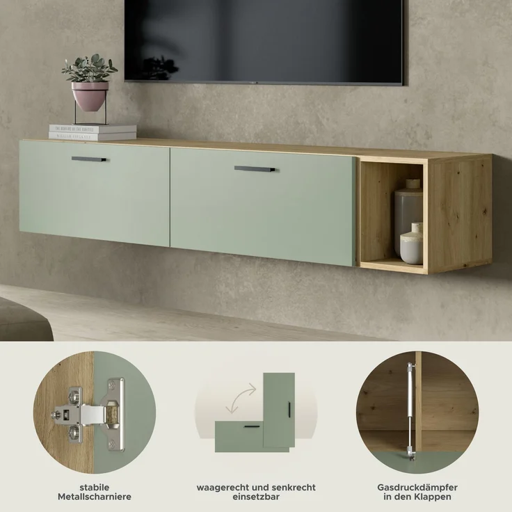The One Wohnwand in Smoke Green Nachbildung – Bild 6