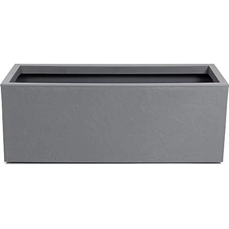 ONDIS24 Blumenkasten Vulkan 57L Gestein/Basalt Optik mit Wasserspeicher Pflanzenkasten, 79.5 x 29.5 x 29.5 (H) cm – Bild 3