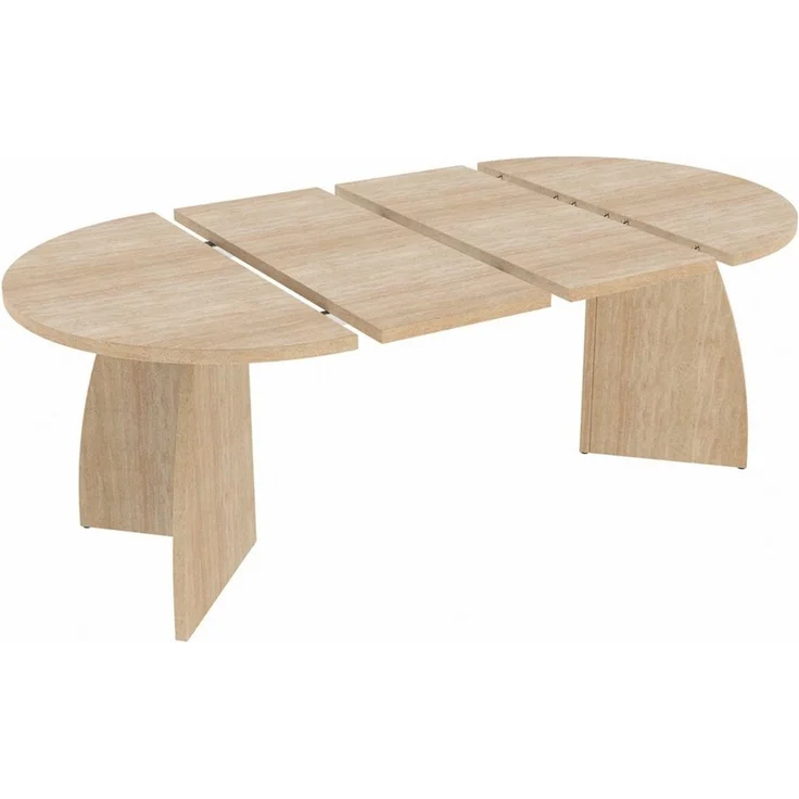 i@home Esstisch Kulissentisch ausziehbar B 100/140/180 abgerundete Kanten (mit 4-8 Personen, Teleskop-Design, 1-St), Ausziehbare ovaler Esstisch für Familie & Gäste, Esszimmer & Küche – Bild 4