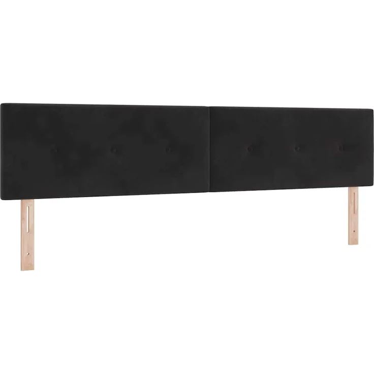vidaXL Kopfteil Schwarz 200 cm Samt (Art-Nr 42007198) – Bild 2