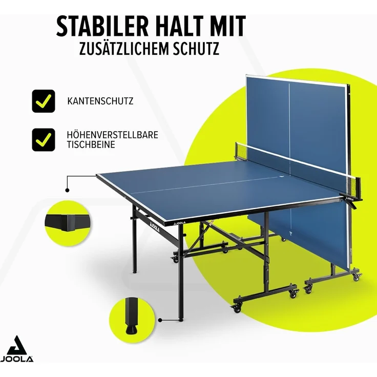 JOOLA Tischtennisplatte Inside 13 Indoor Tischtennistisch klappbares Untergestell – Schneller Aufbau inklusive Netz, blau, 274 x 152,5 x 76 cm – Bild 5
