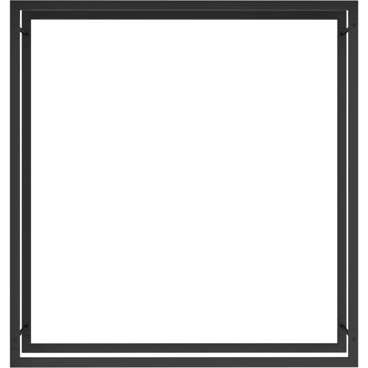 vidaXL Brennholzregal Mattschwarz 110x28x116 cm Stahl 350310 – Bild 2