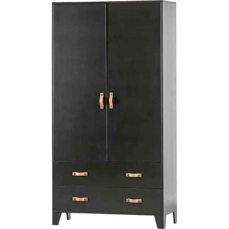 Kleiderschrank Dian Kiefer Schwarz