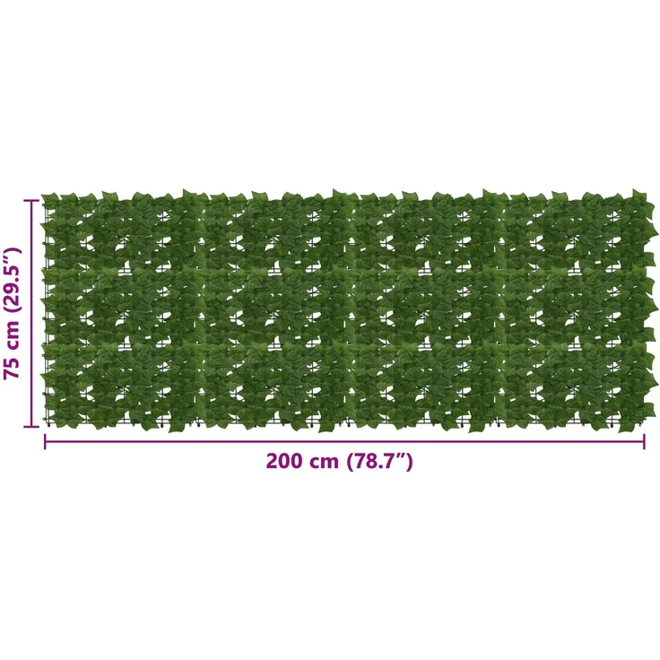 vidaXL Balkonsichtschutz mit Blättern Grün 200 x 75 cm 42040652 – Bild 5
