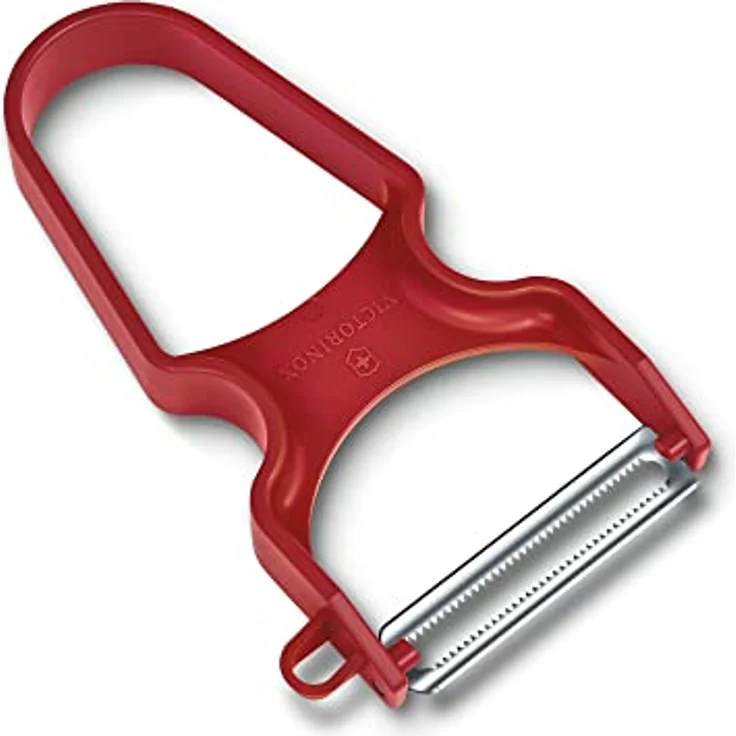 Victorinox RAPID Sparschäler, Tomaten-Schäler, Zackenschliff, Zweischneidig, Extra Scharf, Robuster Kunststoffgriff, rot – Bild 4