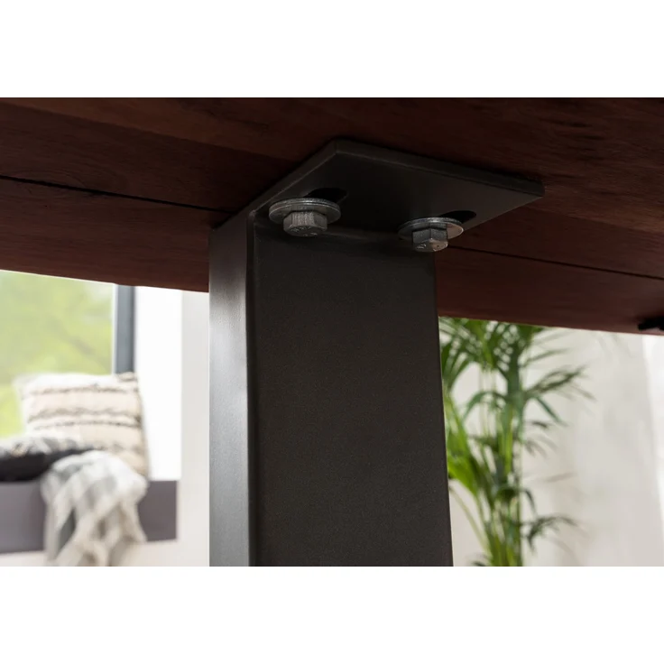 Baumtisch Akazie 200x100x76 braun Beine anthrazit matt FREEFORM 3 – Bild 5