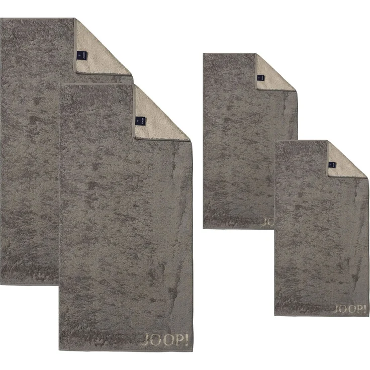 JOOP! Handtuch Duschtuch Set 4-teilig 1600-70 Classic graphit sand – Bild 2