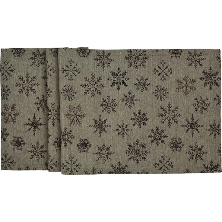 Tischläufer Cristallo Buio 50 × 140cm Schneeflocken