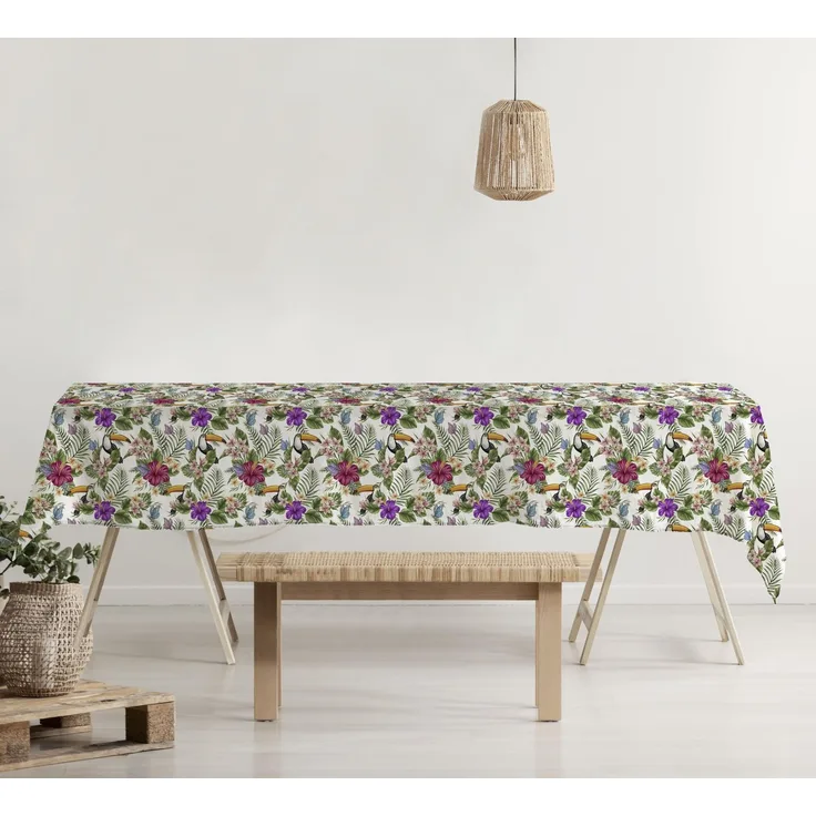 GEMITEX Tucano 234 Tischdecke, Plüsch, gewachst, ideal für rechteckige Tische für 6/8 Personen, 140x180 cm, hergestellt in Italien