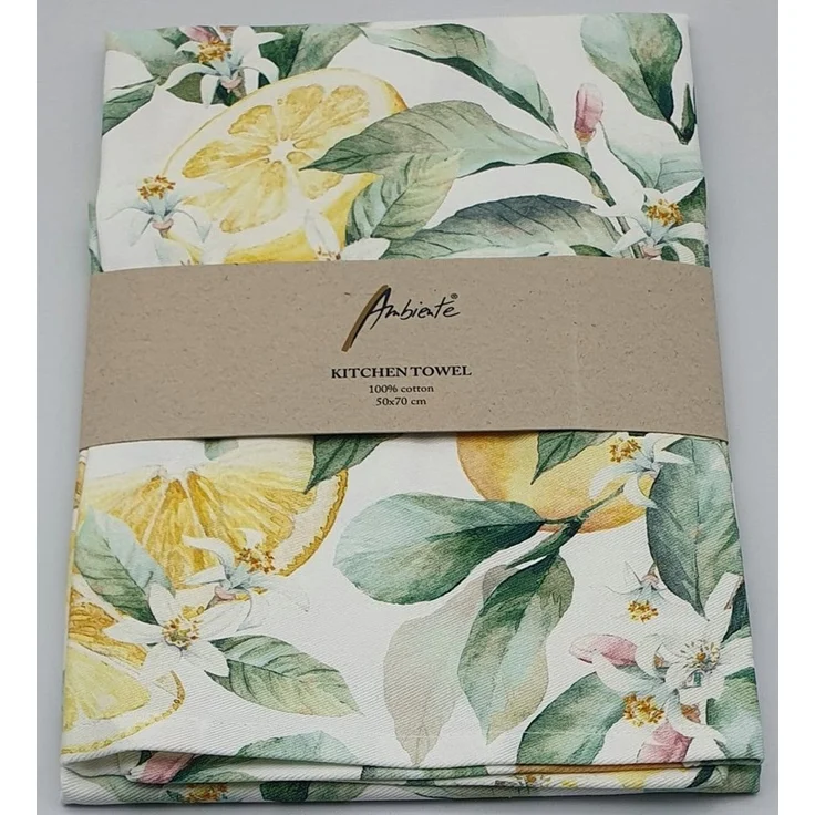 Ambiente® Geschirrtuch Limoni, (1-tlg, 1-teilig), Geschirrtücher ca. 50x70cm Baumwolle – Bild 2
