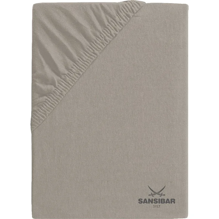 Spannbettlaken SANSIBAR Jersey BL 180x200 cm braun Spannbetttuch Bettlaken Spannlaken
