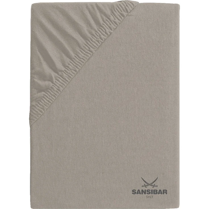 Spannbettlaken SANSIBAR Jersey BL 180x200 cm braun Spannbetttuch Bettlaken Spannlaken