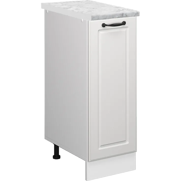 Apothekerschrank R-Line Weiß Landhaus 30 cm AP Marmor Vicco