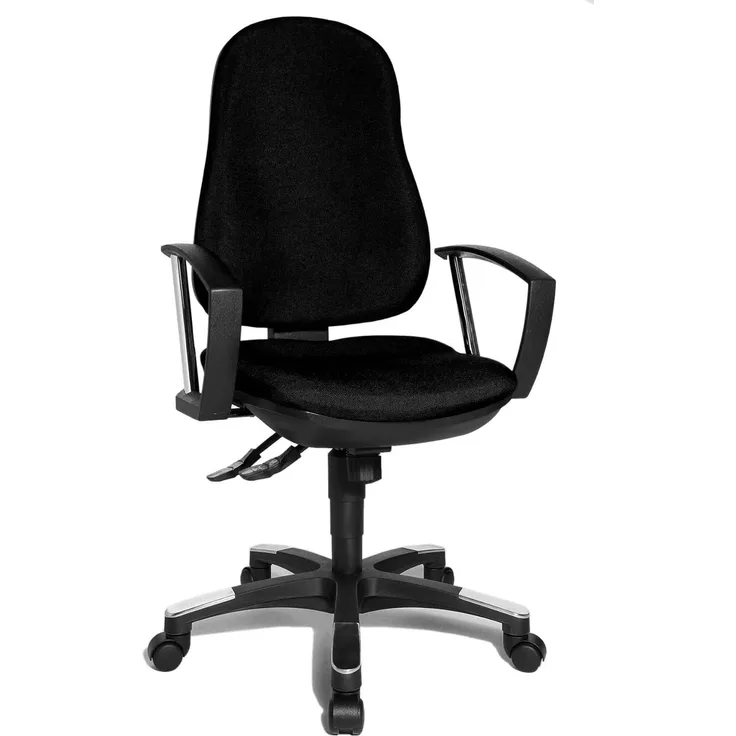 Topstar 9020AG20, Trend SY 10, Bürostuhl, Schreibtischstuhl, ergonomisch, mit Armlehnen, Bezugsstoff schwarz