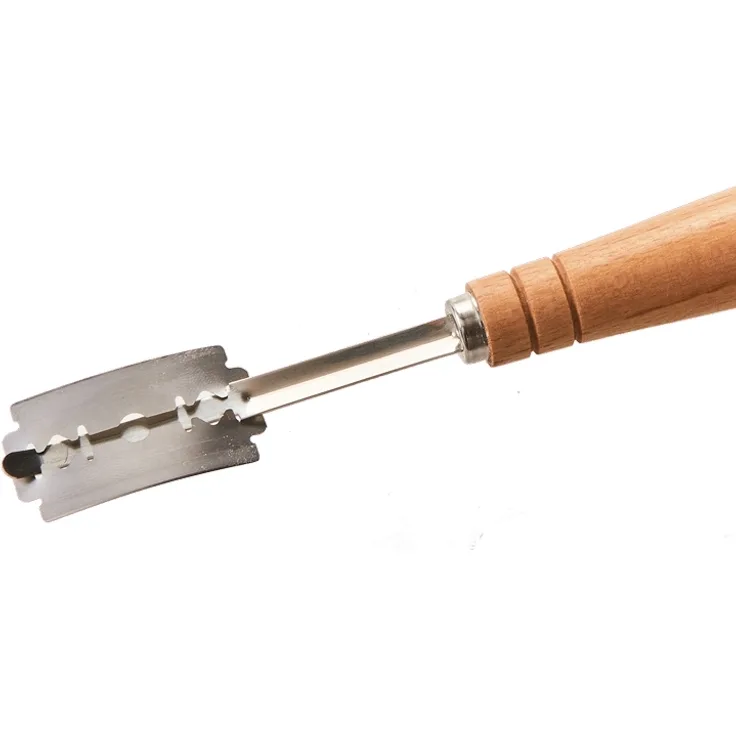 Birkmann Bäckermesser 19 cm mit Holzgriff aus Buche mit 5 Klingen aus Edelstahl