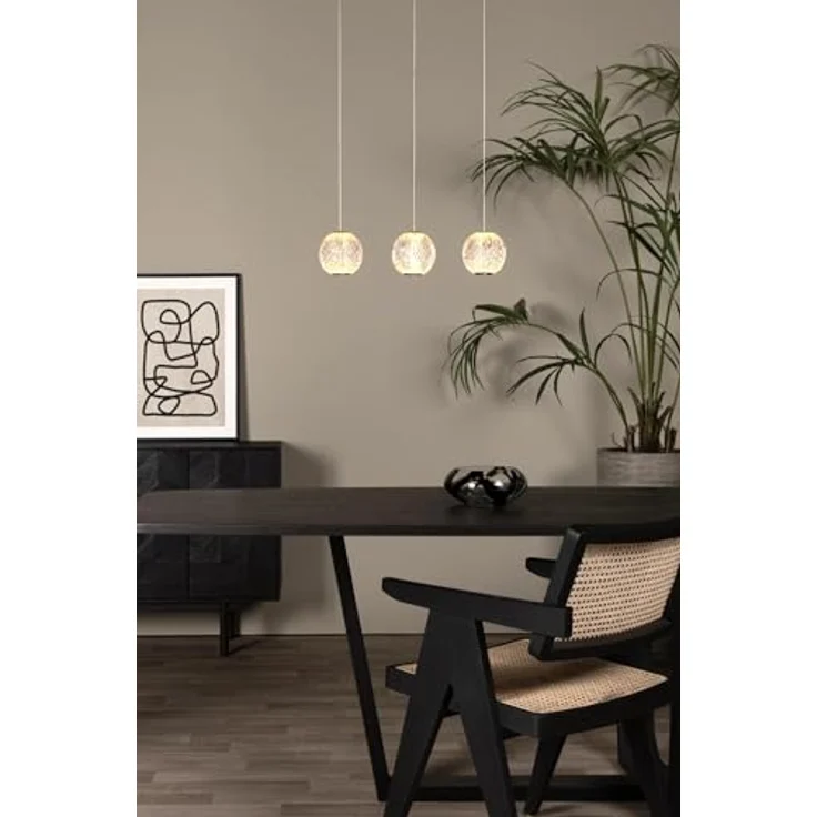 Lucide CINTRA Pendelleuchte, LED dimmbar, 3x4,7W, warmweiß 2700K, höhenverstellbar, transparent – Bild 4