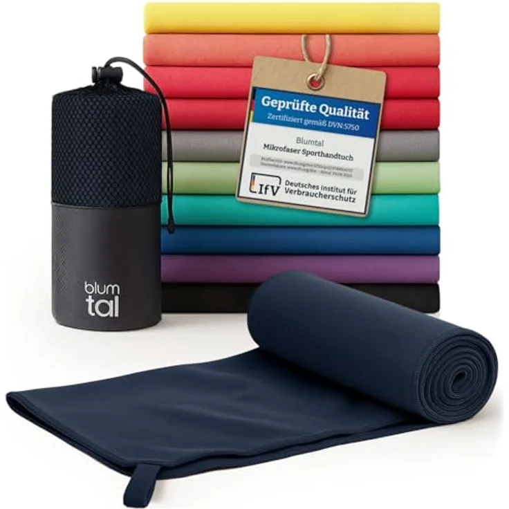 Blumtal Sporthandtuch Mikrofaser Handtuch - kompakte Mikrofaser Handtücher, Mikrofaser (inkl. Transporttasche, einzeln oder als Set verfügbar, 1-St), ultra leicht & schnelltrocknend, Reisehandtuch, Strandhandtuch – Bild 2