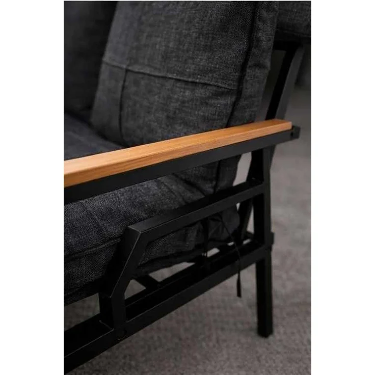 Skye Decor 'Kutay Sehpa - Anthracite' Garten-Lounge-Set, Anthrazit, 120 x 70 x 61 cm – Bild 3