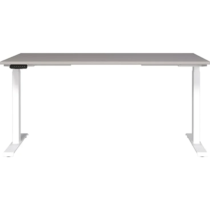 Germania Schreibtisch 7908-617, in Kaschmir/Weiß, EL. höhenverstellb, 160 x 120 x 80 cm (BxHxT) – Bild 4