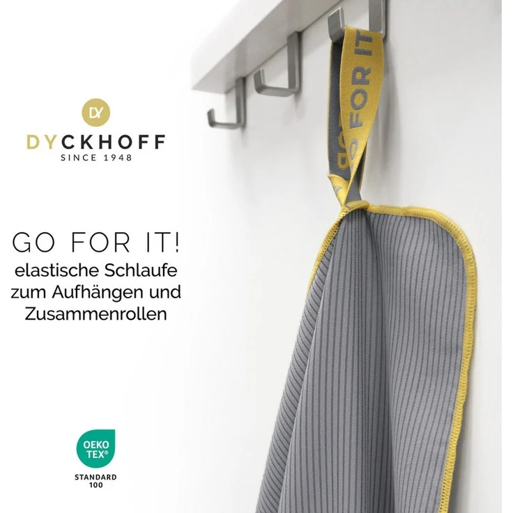 Dyckhoff Handtuch Mikrofaser Sporttuch Struktur, Microfaser (2-St), Mit Überstülpkapuze, Schnelltrocknend, Leicht, Reißverschlusstasche – Bild 4