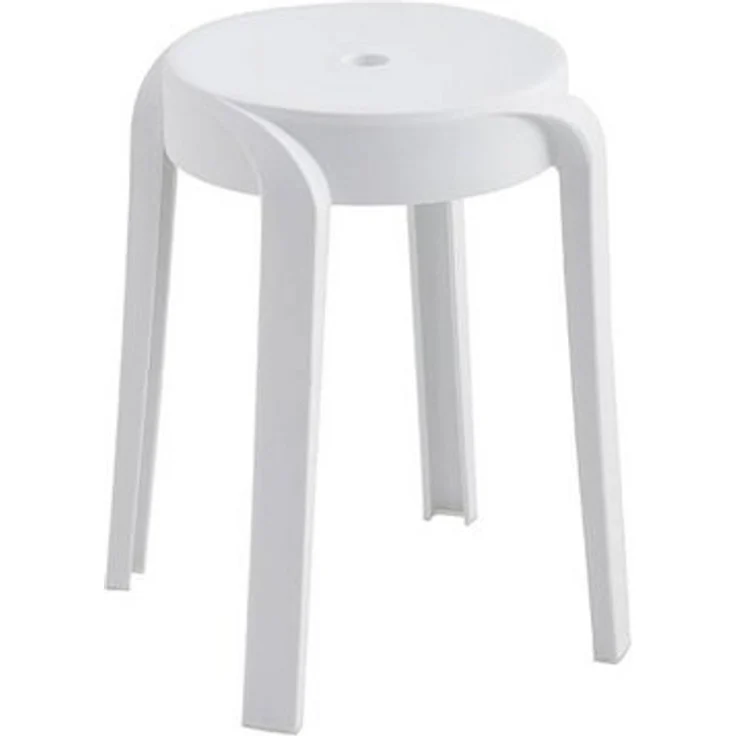 HOME DELUXE Hocker stapelbar NIVO – Weiß, 2er Set – Bild 4