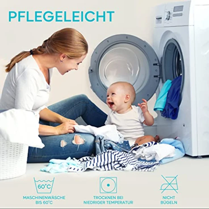 Matratzenschoner 140x200 cm Wasserdicht Oeko-TEX Zertifiziert von Twinzen - Matratzenschoner 140x200 Baumwolle Atmungsaktiv mit 4 Eckgummis – Bild 6