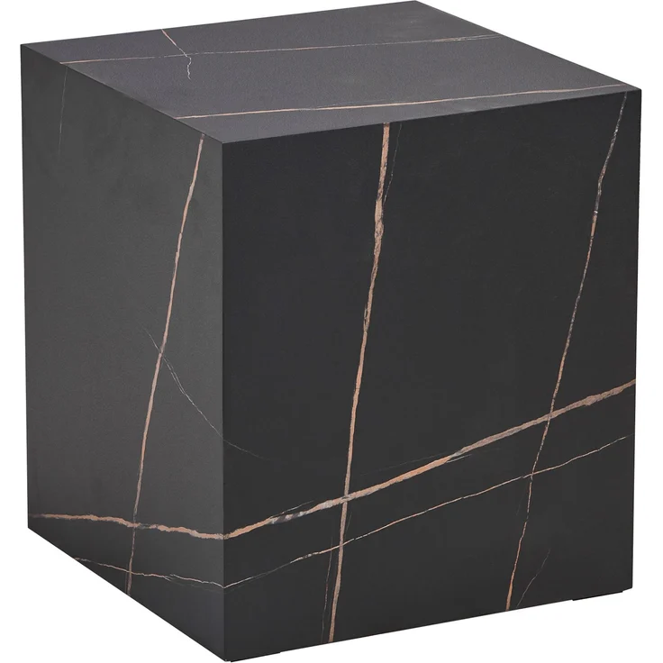 Beistelltisch Ellelu 45x40x40 cm Marmoroptik, schwarz [en. casa] – Bild 3
