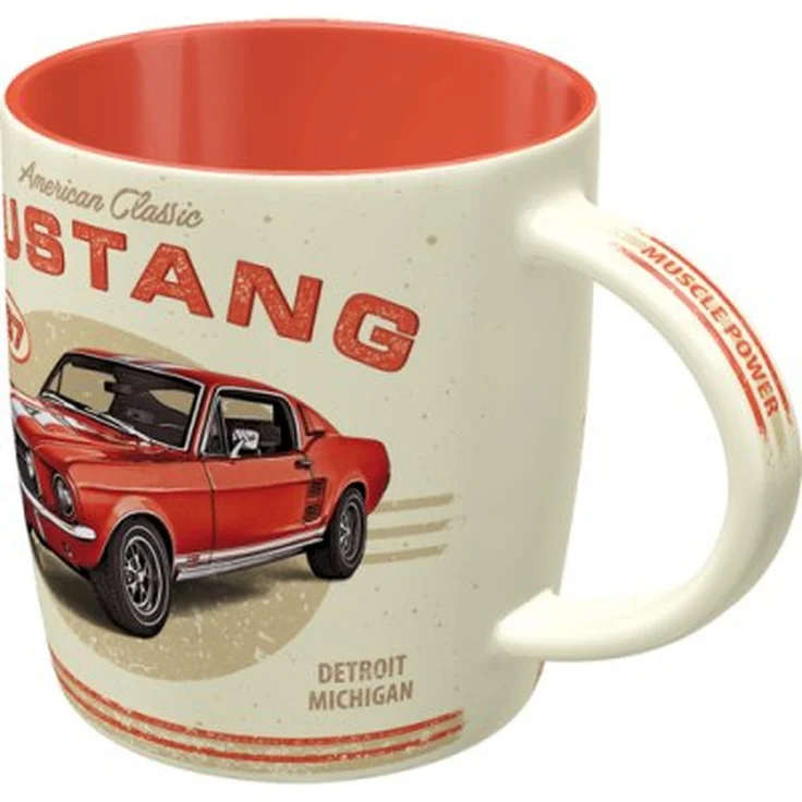 Nostalgic Art Ford Mustang - GT 1967 Red Tasse - 8,5x9cm – Keramik – Mehrfarbig – 8,5×9×8,5cm – 43076 – Bild 3