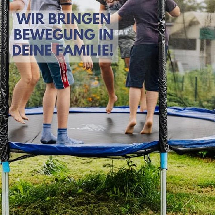 Best Sporting Sprungtuch für Trampolin Ø 305/366/426 cm, anthrazit, 54/64 verstärkte Ösen aus PP-gewebt – Bild 6