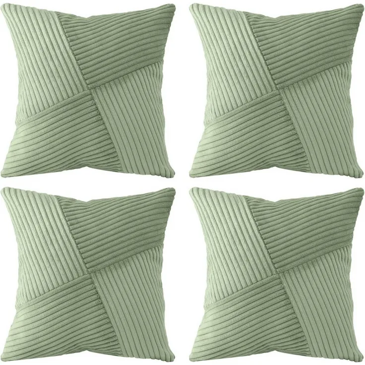 Amilian Kissenhüllen - 4er Set Kissenbezug, Kissenbezüge - Zierkissenbezüge, (4 Stück), 40x40 cm, Kissenhülle für Sofakissen, Dekokissen, Zierkissen, Kissen