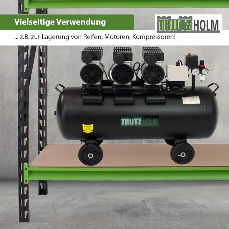 4x Industrieregal Milo 200x190x60cm steckbar, erweiterbar 4 Ebenen 4 Tonnen Schwerlastregal Regal – Bild 7